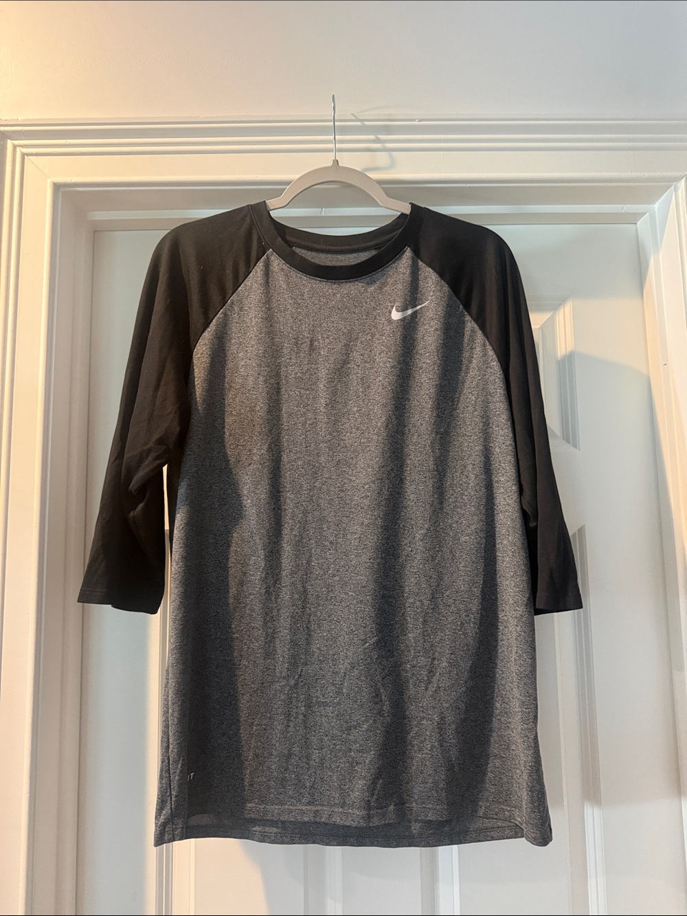 Nike Gray Body with Black 3/4 Sleeve Tee